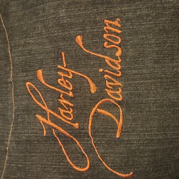 EUC!  Harley Davidson lined jean vest - Picture 9 of 9
